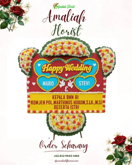 Papan Bunga Pernikahan Indra Putra Subing